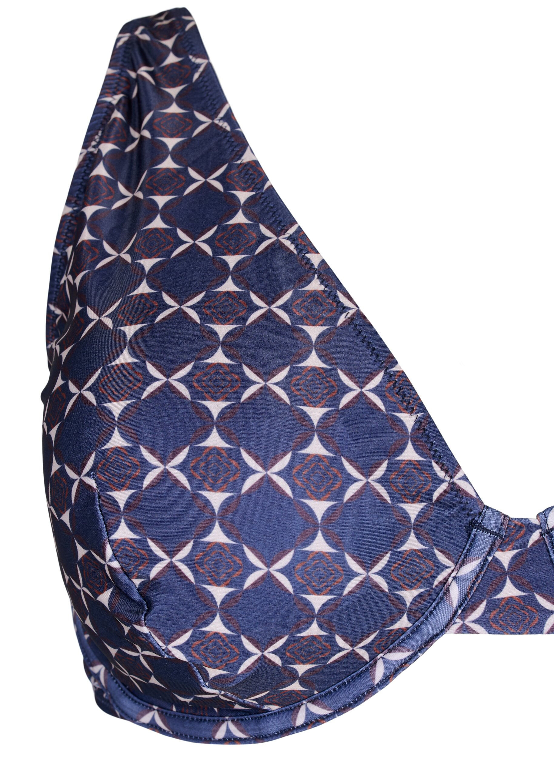 Zizzi Bedrukte bikinitop met beugel, Blauw, Packshot image number 2