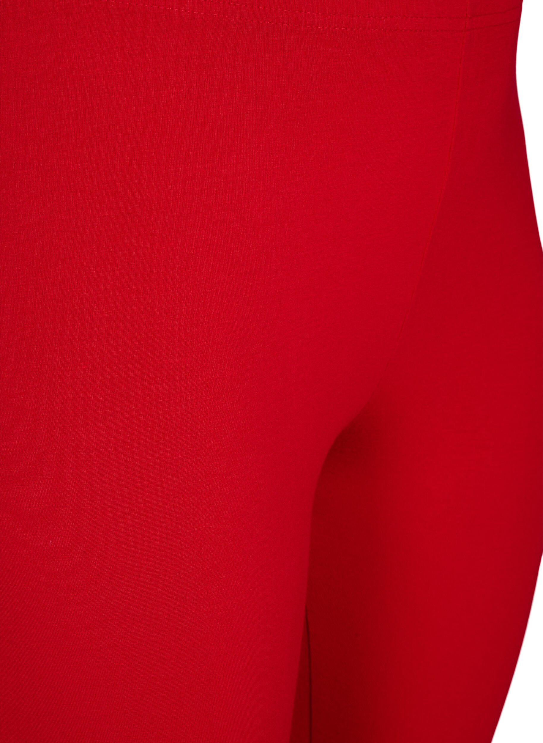 ZizziBasic 3/4 legging in viscose, Rood, Packshot image number 2