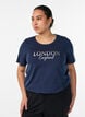 T-shirt met motief, Blauw, Model image number 0