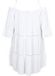 Strandtuniek met off-shoulder, White, Packshot image number 1