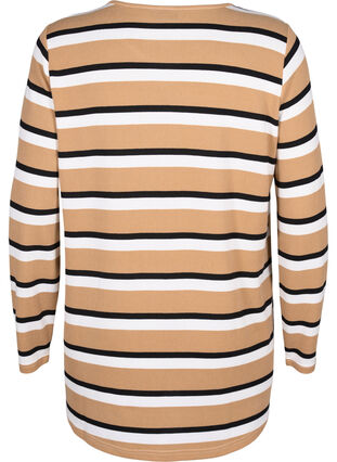 Gestreepte blouse met lange mouwen, Stripe, Packshot image number 1