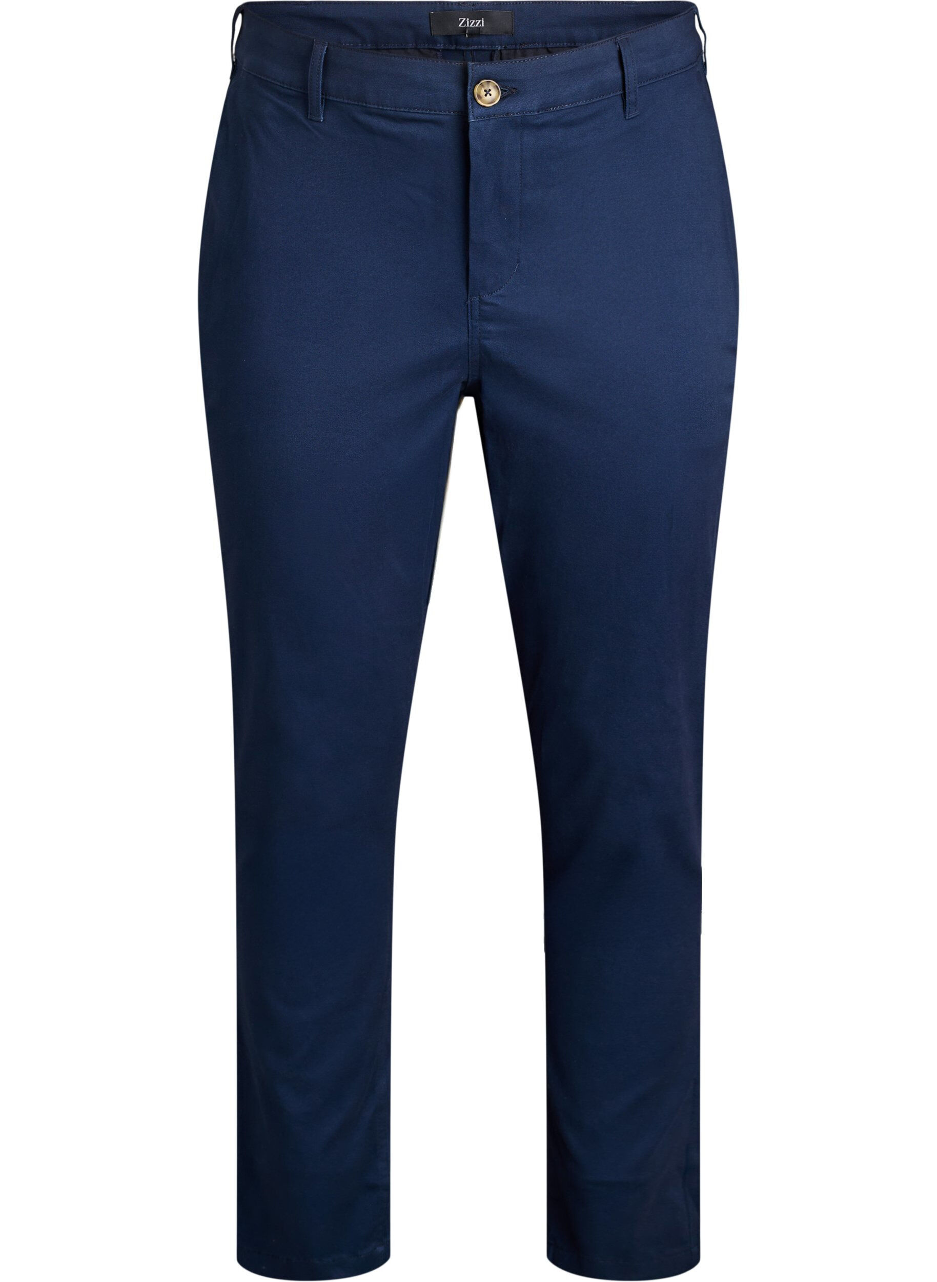 Zizzi Katoenen chino's, Blauw, Packshot image number 0