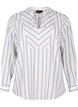 Gestreepte blouse met strikdetail, Wit, Packshot image number 0