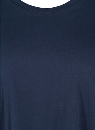 Katoenen t-shirt met knopen, Black Iris, Packshot image number 2
