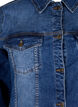 Korte denim jas in katoen, Blue denim, Packshot image number 2
