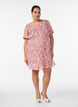 Korte katoenen jurk met bloemenprint, Rood, Model image number 1
