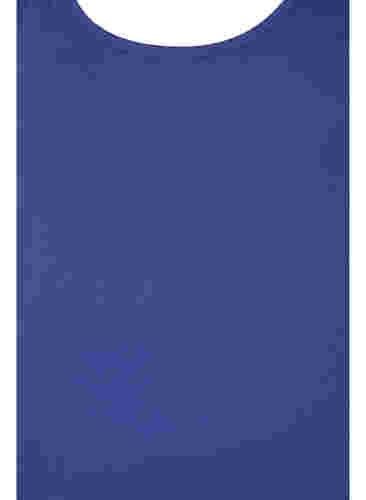 Effen gekleurd basic top in katoen, Deep Cobalt, Packshot image number 2