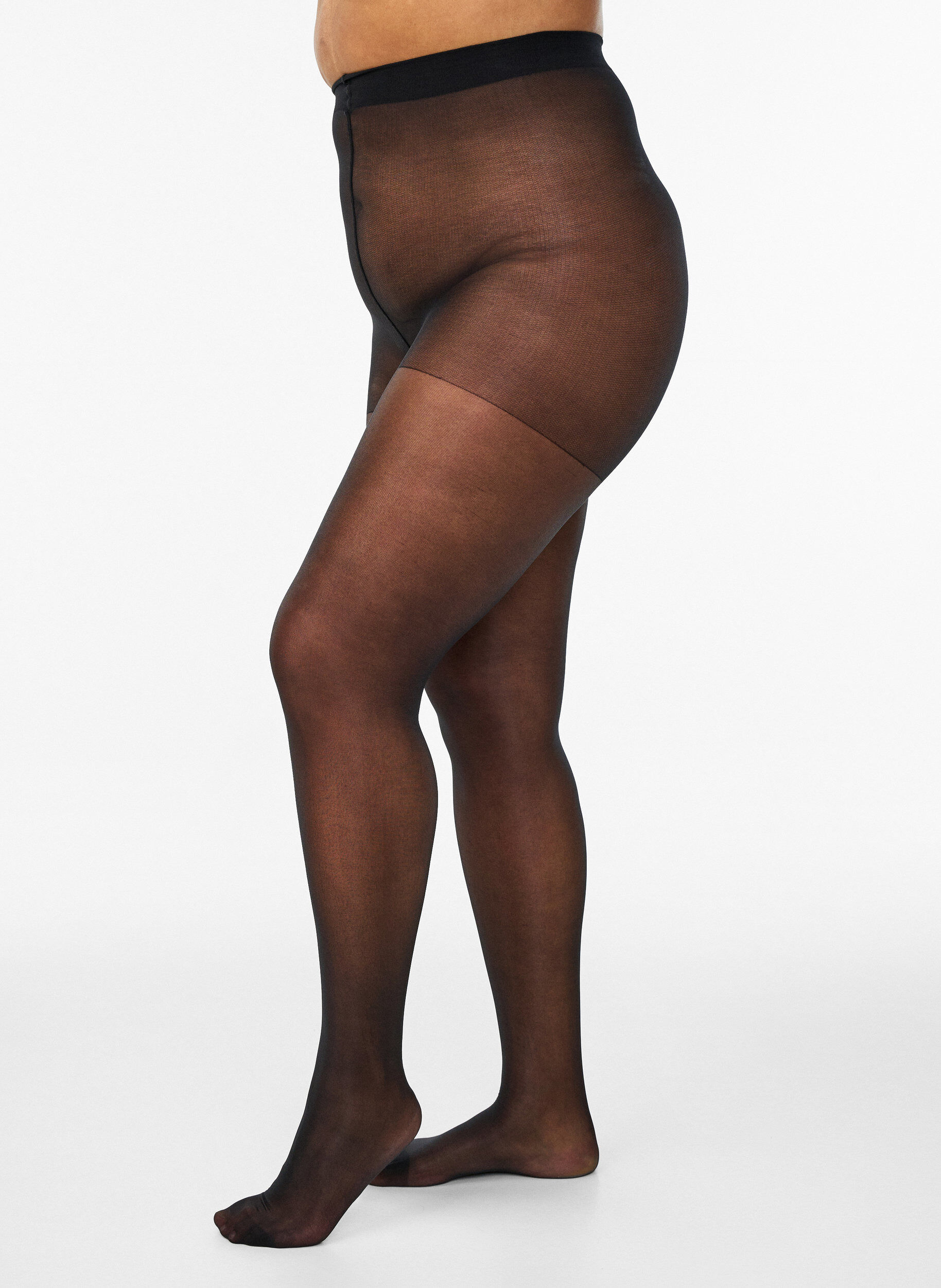 Loopvaste 30 denier panty&rsquo;s, Zwart, Model