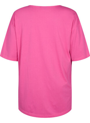 Oversized katoenen t-shirt met print, Shocking Pink ÉTOILÉ, Packshot image number 1