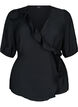 Wikkelblouse van Viscose met korte mouw, Black, Packshot image number 0