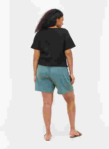 Shorts met ribstof en zakken, Goblin Blue, Model image number 1