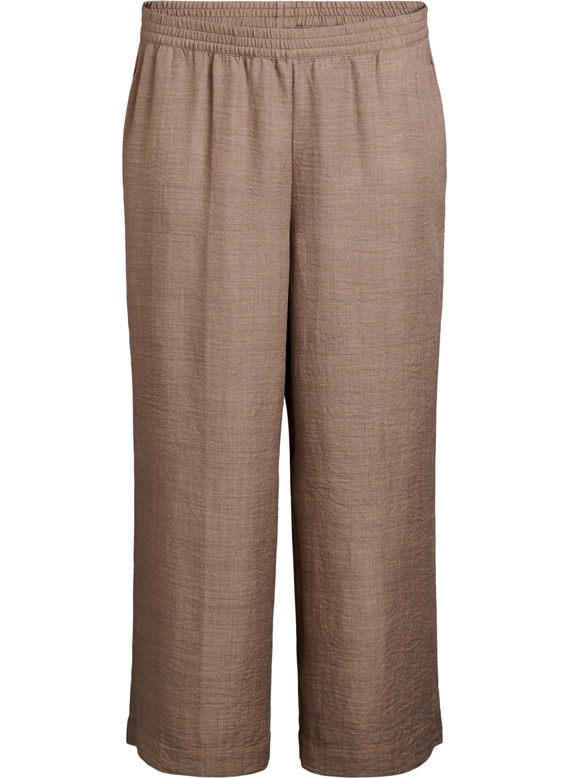 Losse broek met elastische tailleband en zakken
