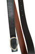 Omkeerbare riem met verwisselbare gespen, Zwart, Packshot image number 3