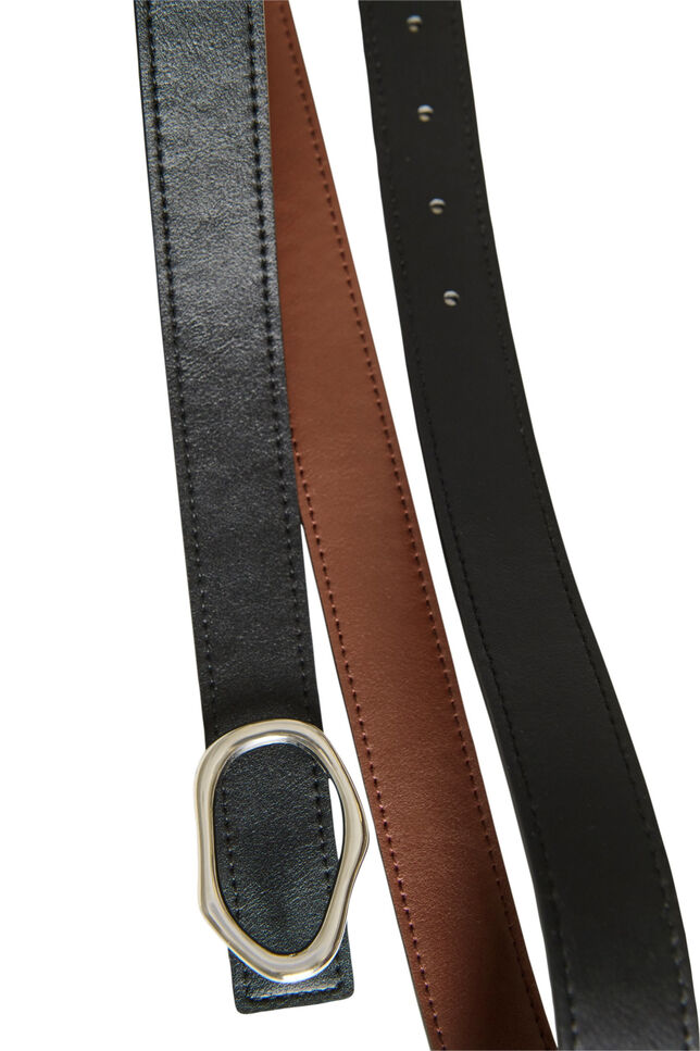 Omkeerbare riem met verwisselbare gespen, Zwart, Packshot image number 3
