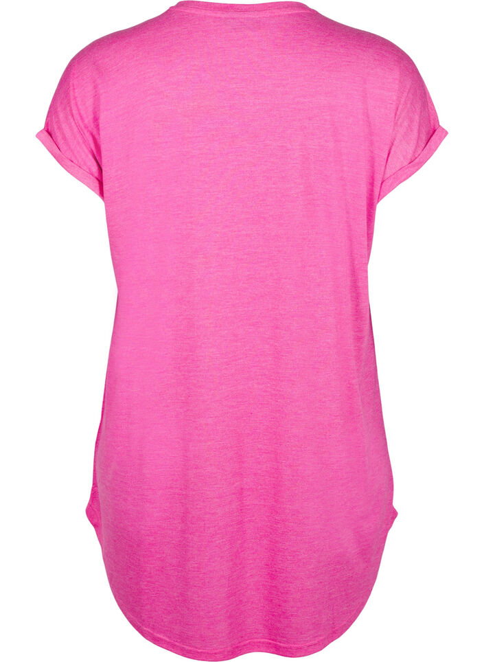 Nachtjapon met korte mouwen en tekstopdruk, 9990, Packshot image number 1