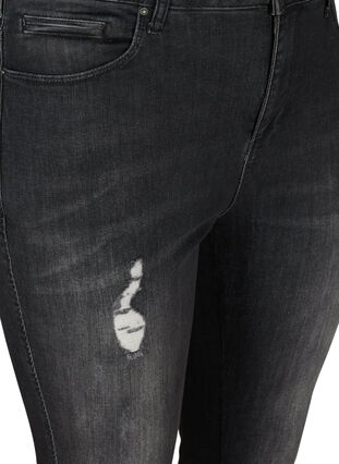 Amy jeans met slijtage details, Grey Denim, Packshot image number 2