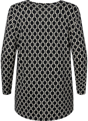 Gedessineerde blouse met lange mouwen, Birch W. Graphic, Packshot image number 1
