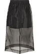 Lange rok in organza-look, Zwart, Packshot image number 1