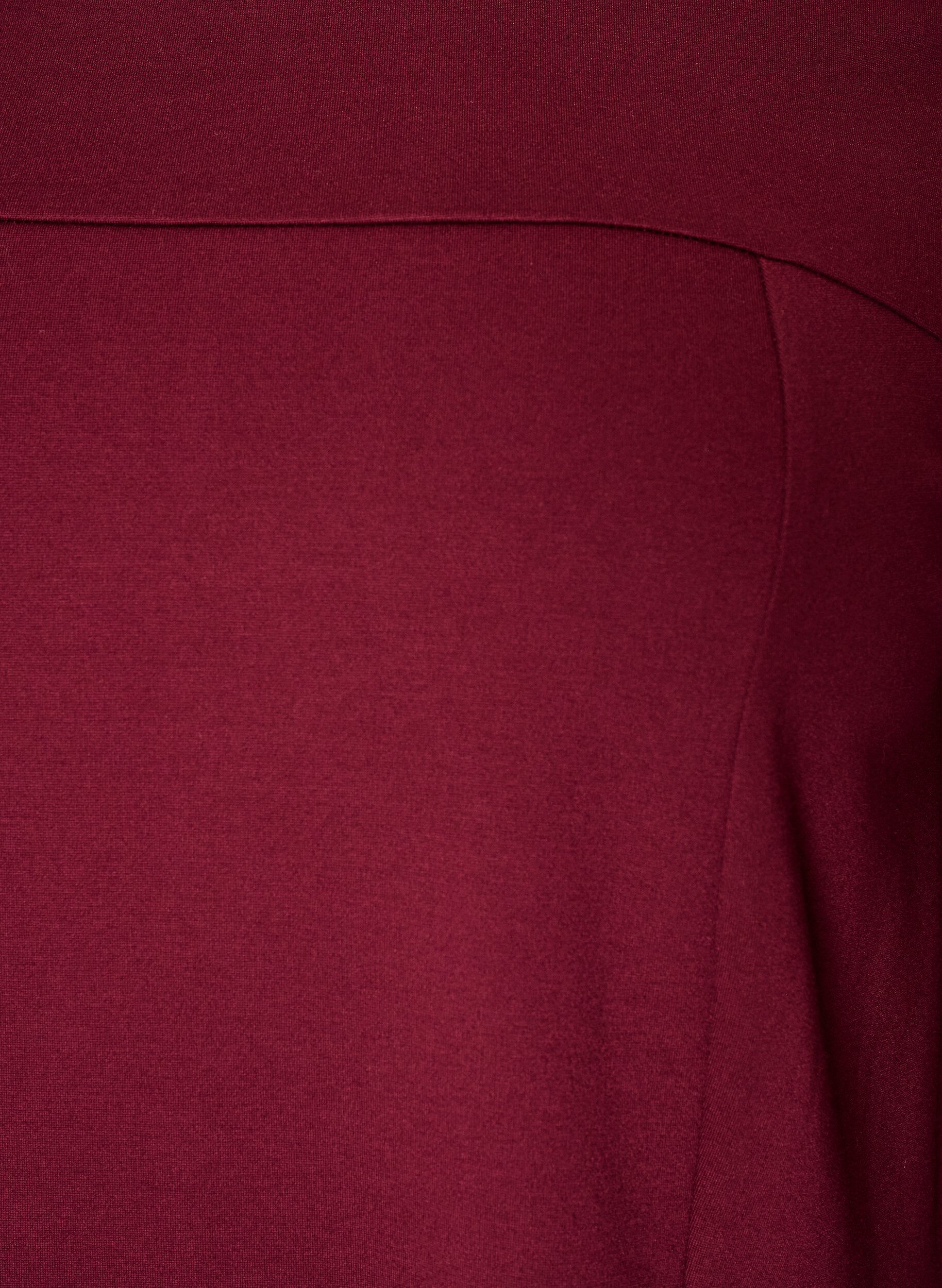 ZizziA-vorm jurk met 3/4-mouwen, Rood, Packshot image number 2