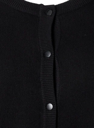 Geribd vest met knoopsluiting, Black, Packshot image number 2