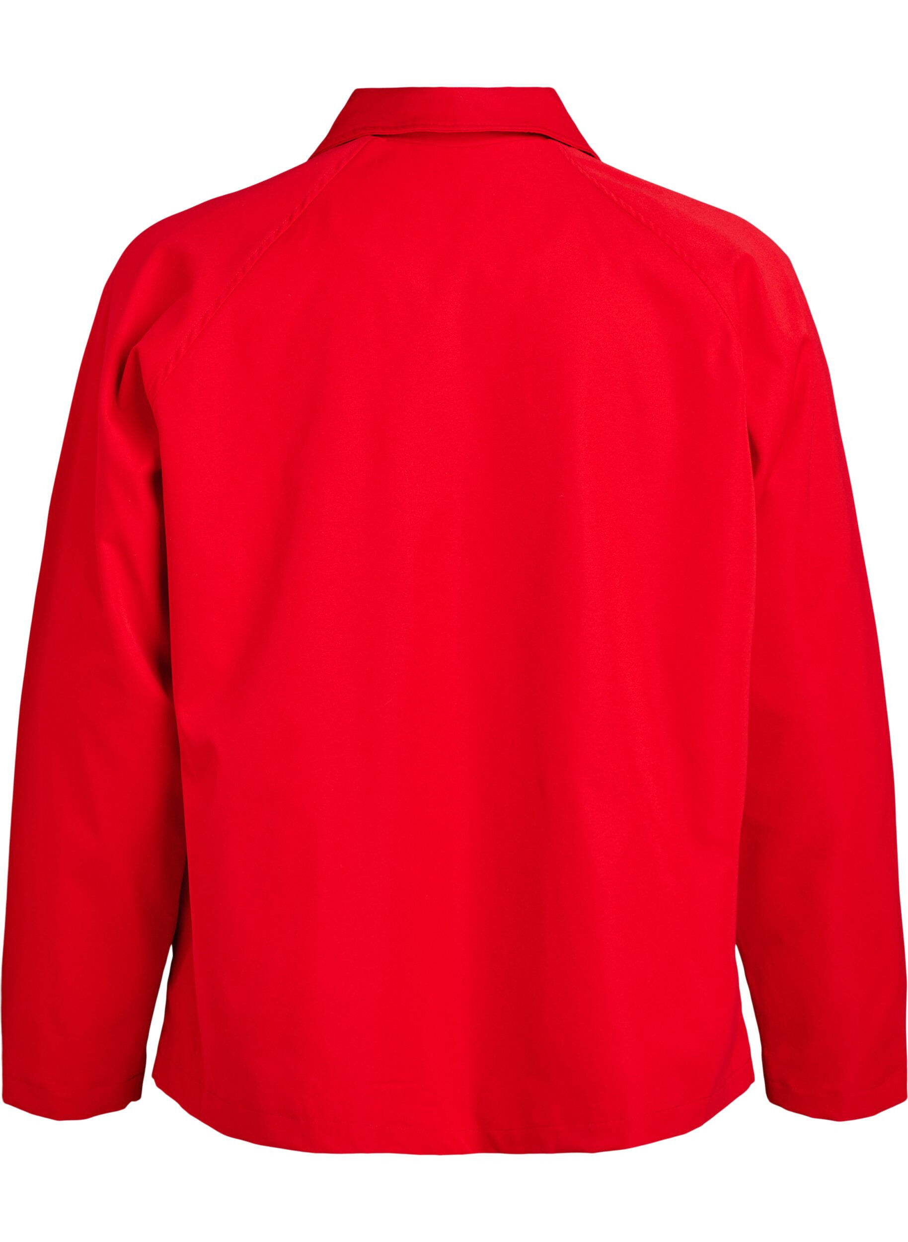 Zizzi Korte trenchcoat met zakken, Rood, Packshot image number 1