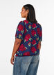 Viscose blouse met bloemenprint en ballonvorm, Blauw, Model image number 2