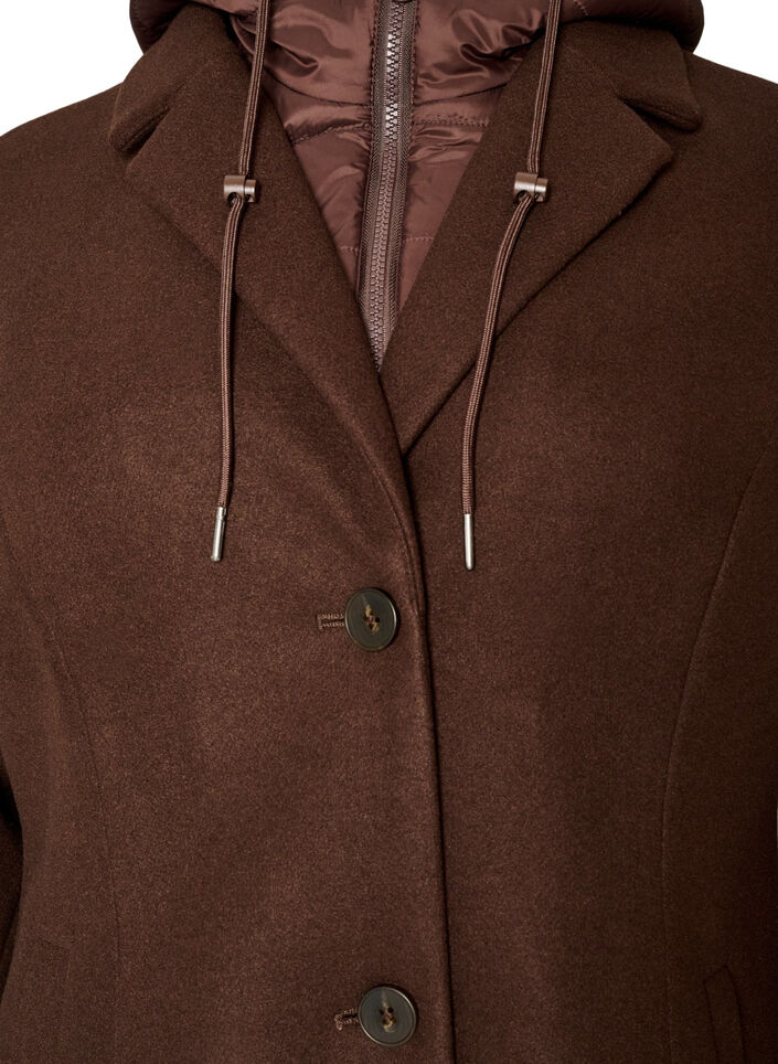 Jas met afneembare gewatteerde inzet, Bruin, Packshot image number 2