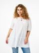 Tuniek van viscose met strikjes, Bright White, Model image number 0