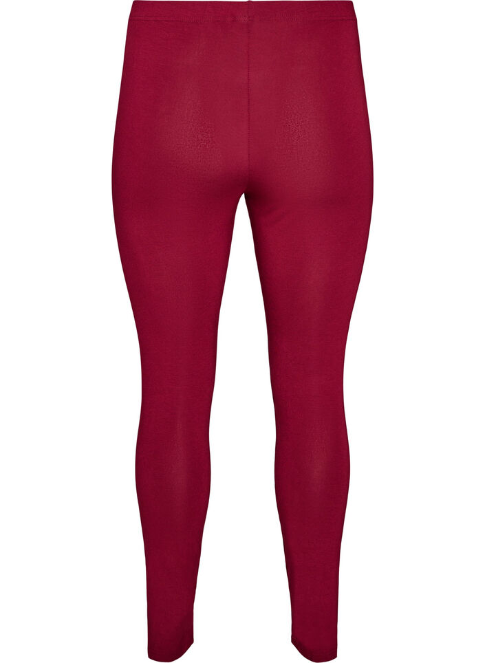 Basic legging in viscose, Rood, Packshot image number 1