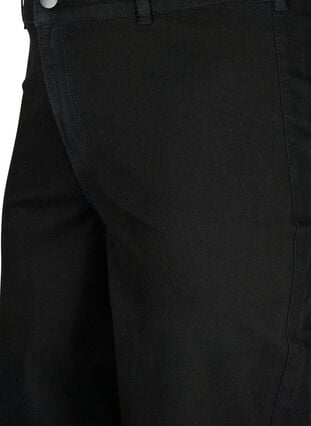 Jeans met hoge taille en wijde pijpen, Black, Packshot image number 2