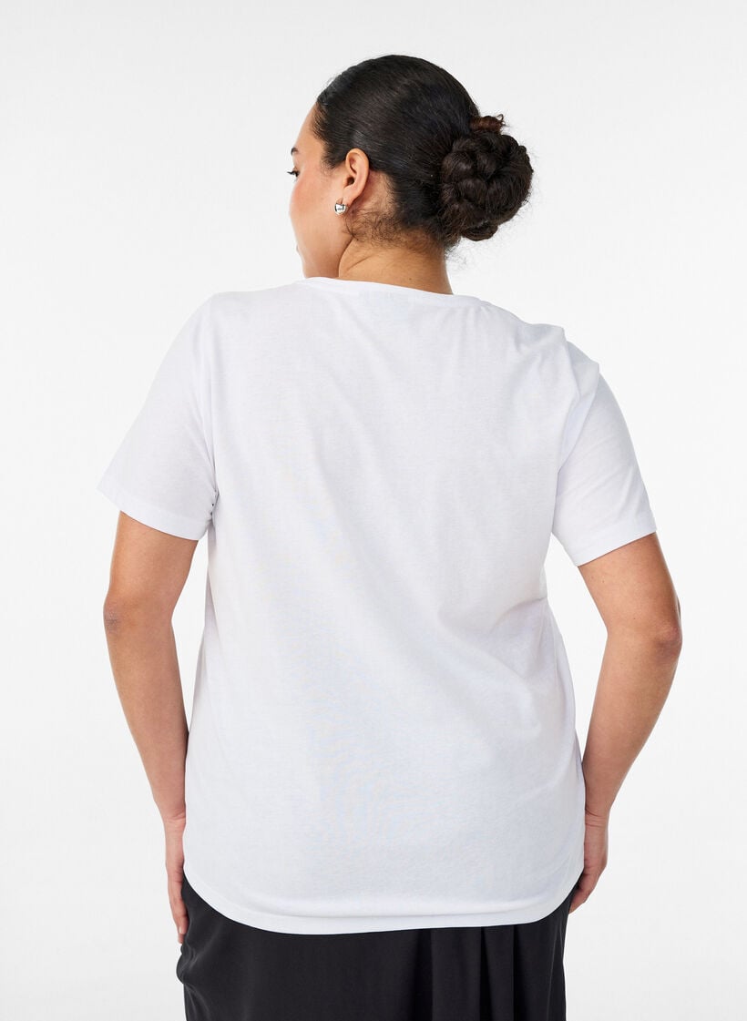 T-shirt met motief, Wit, Model image number 2