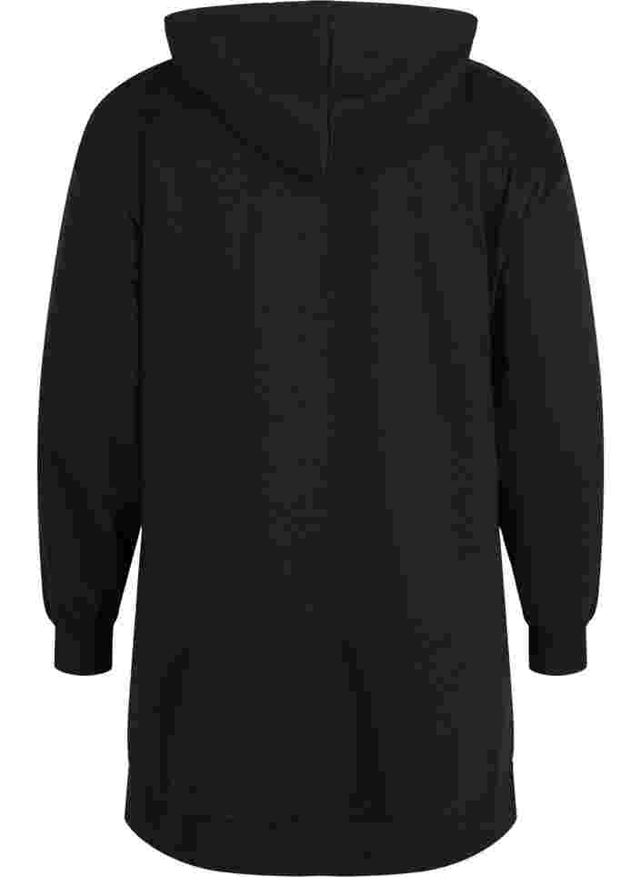 Sweatshirt met capuchon en zakken, Black, Packshot image number 1