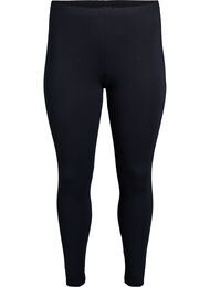 Enkellange leggings in viscose stof, Zwart
