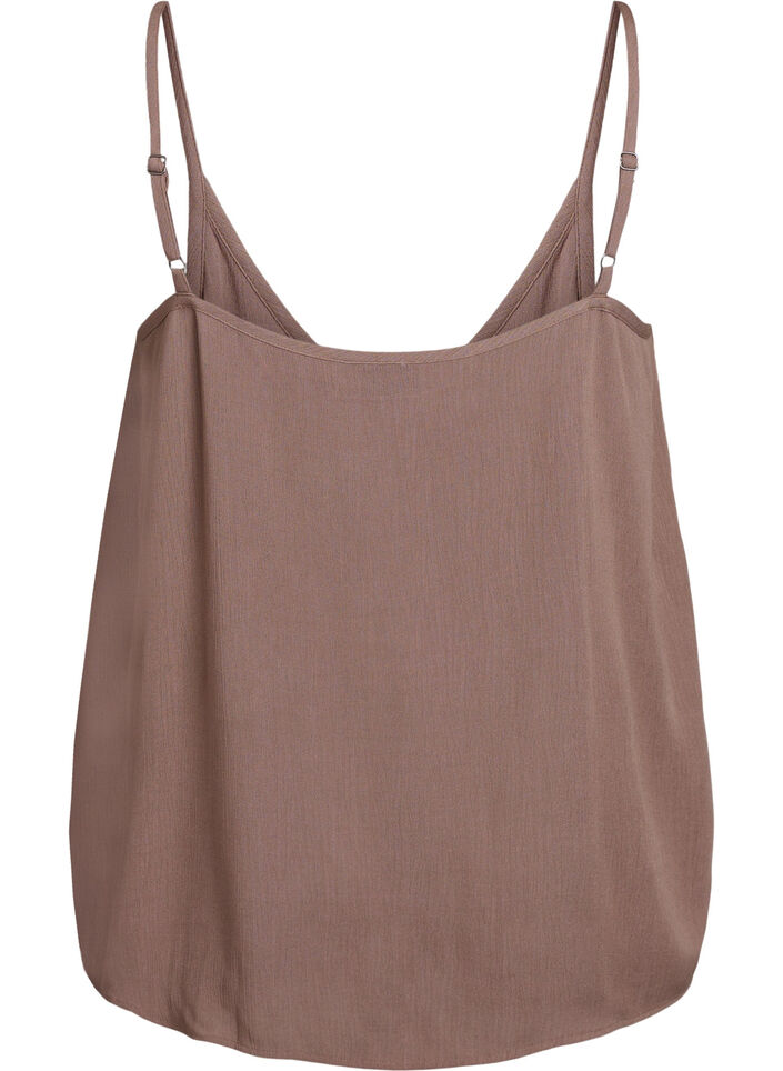 Strap top in viscose, Bruin, Packshot image number 1