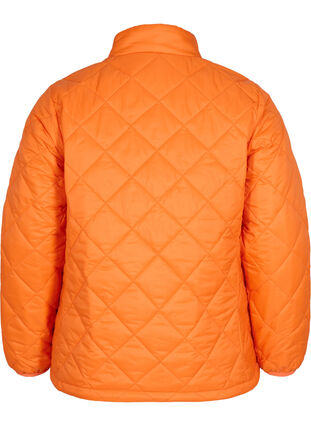 Gewatteerd lichtgewicht jack met rits en zakken, Mandarin Orange, Packshot image number 1
