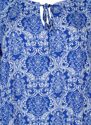 Viscose jurk met print en korte mouwen, S. the web Oriental, Packshot image number 2