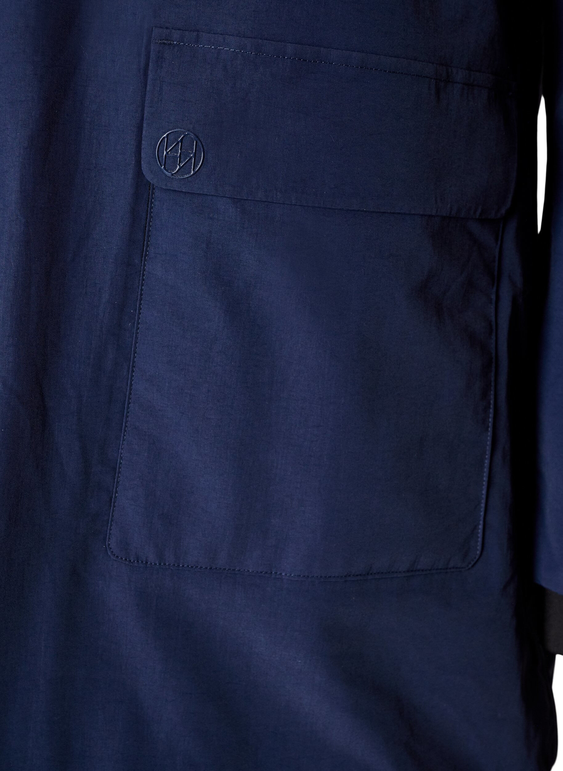 ZizziWaterdichte parka met capuchon, Blauw, Packshot image number 3