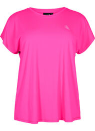 Sport T-shirt met korte mouwen, Neon Pink Glo, Packshot