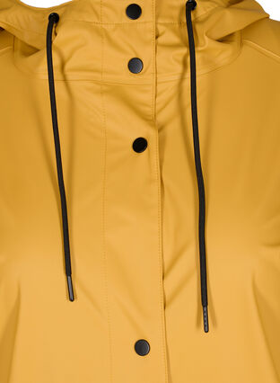 Regenjas met capuchon en knoopsluiting, Spruce Yellow, Packshot image number 2