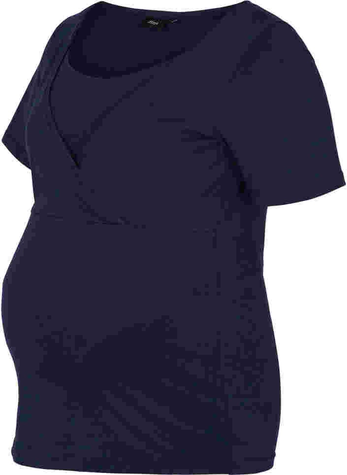 Zwangerschapst-shirt met korte mouwen in katoen, Night Sky