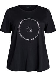 T-shirt met print, Zwart