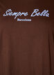T-shirt van biologisch katoen met print, Bruin, Packshot image number 2