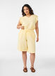 Los katoenen mousseline shorts met een hoge taille, Geel, Model image number 1