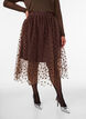 Midi-tule rok met hartjes, Bruin, Model image number 3
