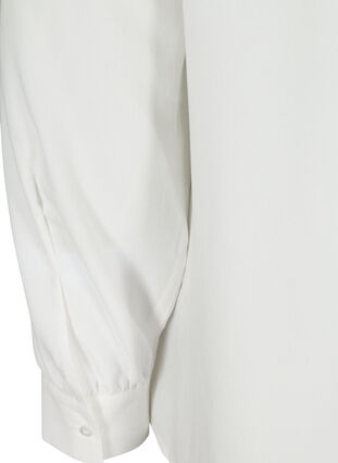 Klassieke blouse van viscose met smok, Snow White, Packshot image number 3