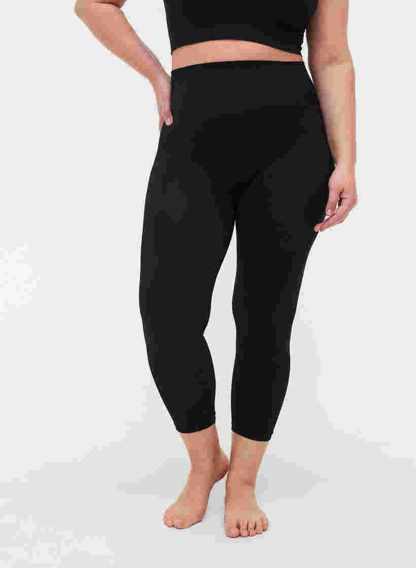 Naadloze driekwart legging, Black, Model image number 3