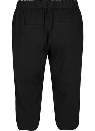 Effen culotte broek met zakken, Black, Packshot image number 1