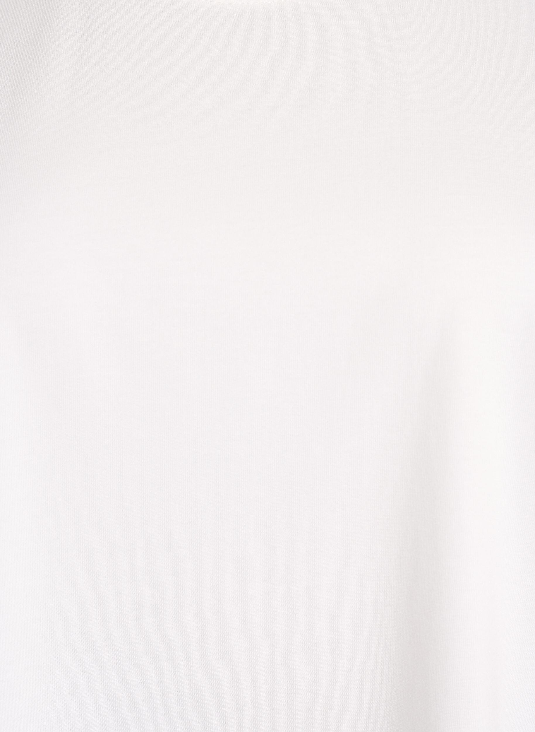 Zizzi Oversized T-shirt met halflange mouwen, Wit, Packshot image number 2