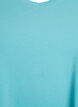 Basic effen katoenen t-shirt, Blauw, Packshot image number 2