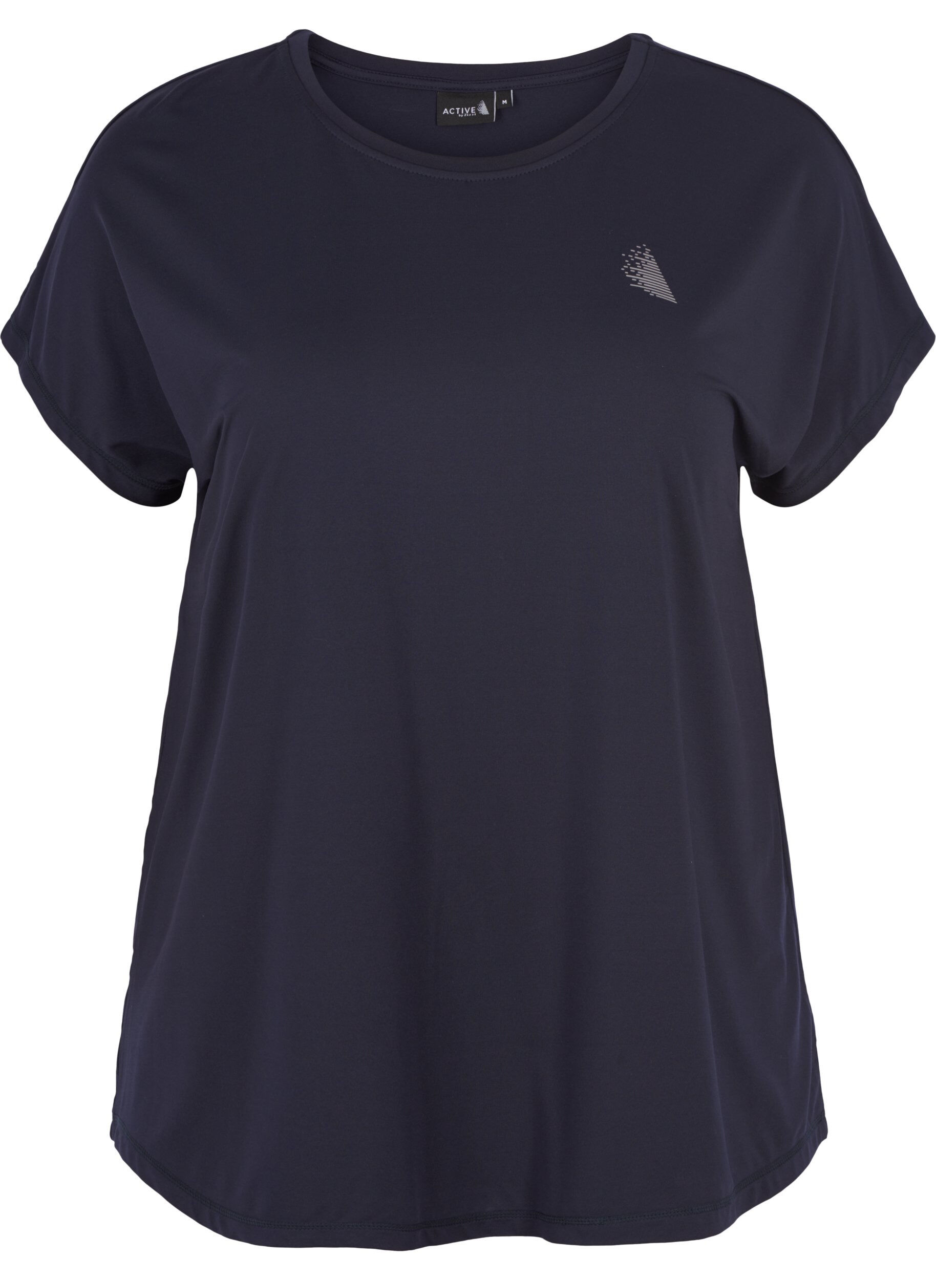Zizzi Effen sportshirt, Blauw, Packshot image number 0
